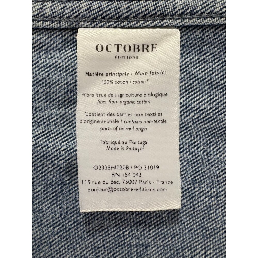 Octobre Editions Spence heavy denim Shirt overshirt size L NWOT mspr $189 - Picture 3 of 7